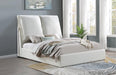 Gwendoline Upholstered Platform Bed with Pillow Headboard White - Visions in Furniture (La Mirada, CA)