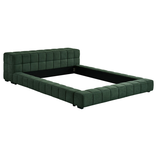 Trinity California King, E.king, Queen, & Full Bed Green & Light Taupe - Visions in Furniture (La Mirada, CA)