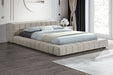 Trinity California King, E.king, Queen, & Full Bed Green & Light Taupe - Visions in Furniture (La Mirada, CA)