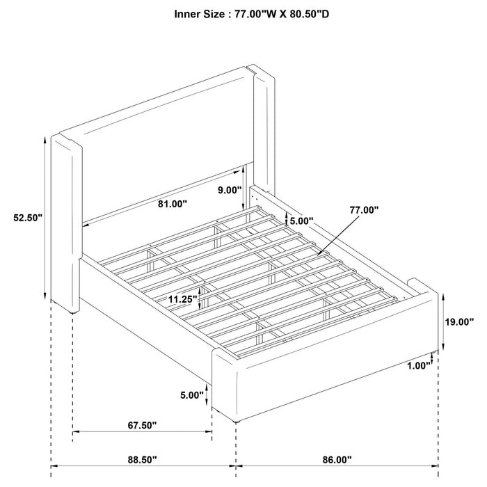 Alamosa Eastern King Bed - Visions in Furniture (La Mirada, CA)