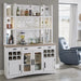 Parker House Americana Modern Dining 66 inch Buffet and Hutch with Quartz Insert
