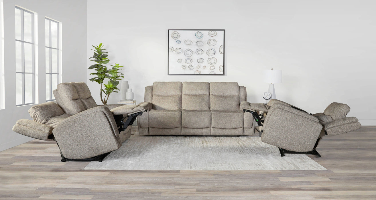 Parker Living Penfield - Frappe Zero Gravity Power Reclining Sofa with Heat Massage and Speaker P3