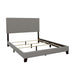 Boyd California King, King, & Queen Upholstered Bed with Nailhead Trim Charcoal & Grey - Visions in Furniture (La Mirada, CA)