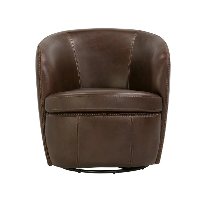 Parker Living Barolo 100% Italian Leather Swivel Club Chair
