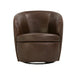Parker Living Barolo 100% Italian Leather Swivel Club Chair