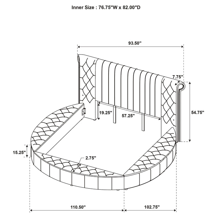 Sonya Eastern King & Queen Bed - Visions in Furniture (La Mirada, CA)