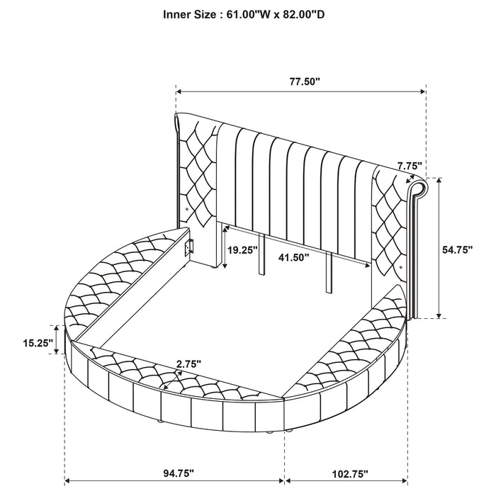 Sonya Eastern King & Queen Bed - Visions in Furniture (La Mirada, CA)