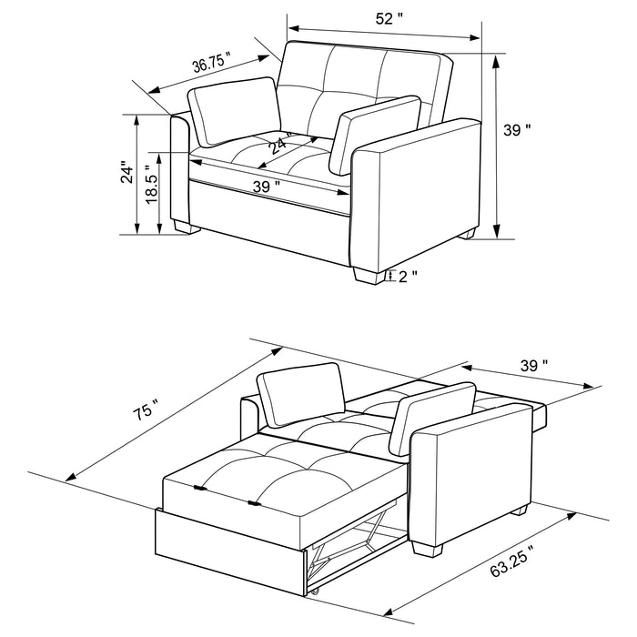 Edith Sofa Bed - Visions in Furniture (La Mirada, CA)