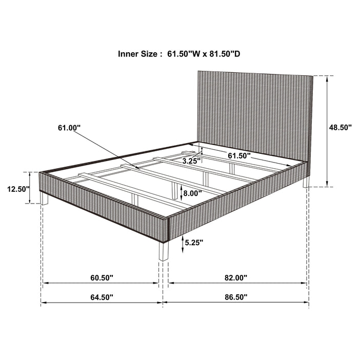 Zyla California King, E.King, & Queen Bed - Visions in Furniture (La Mirada, CA)
