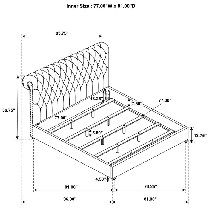 Devon Eastern King Bed - Visions in Furniture (La Mirada, CA)