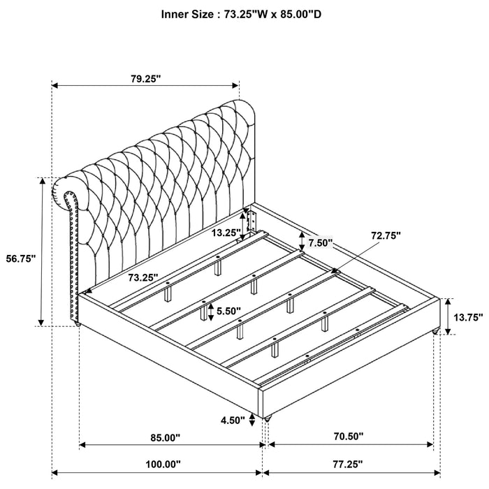 Devon California King Bed - Visions in Furniture (La Mirada, CA)