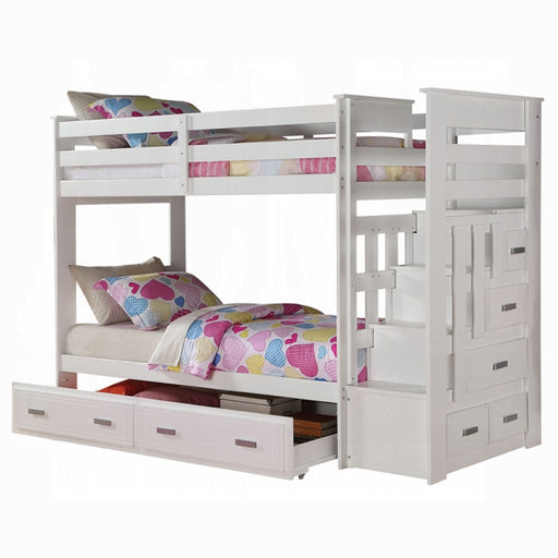 Allentown Twin-Twin Bunk Bed With Trundle and Storage - Visions in Furniture (La Mirada, CA)