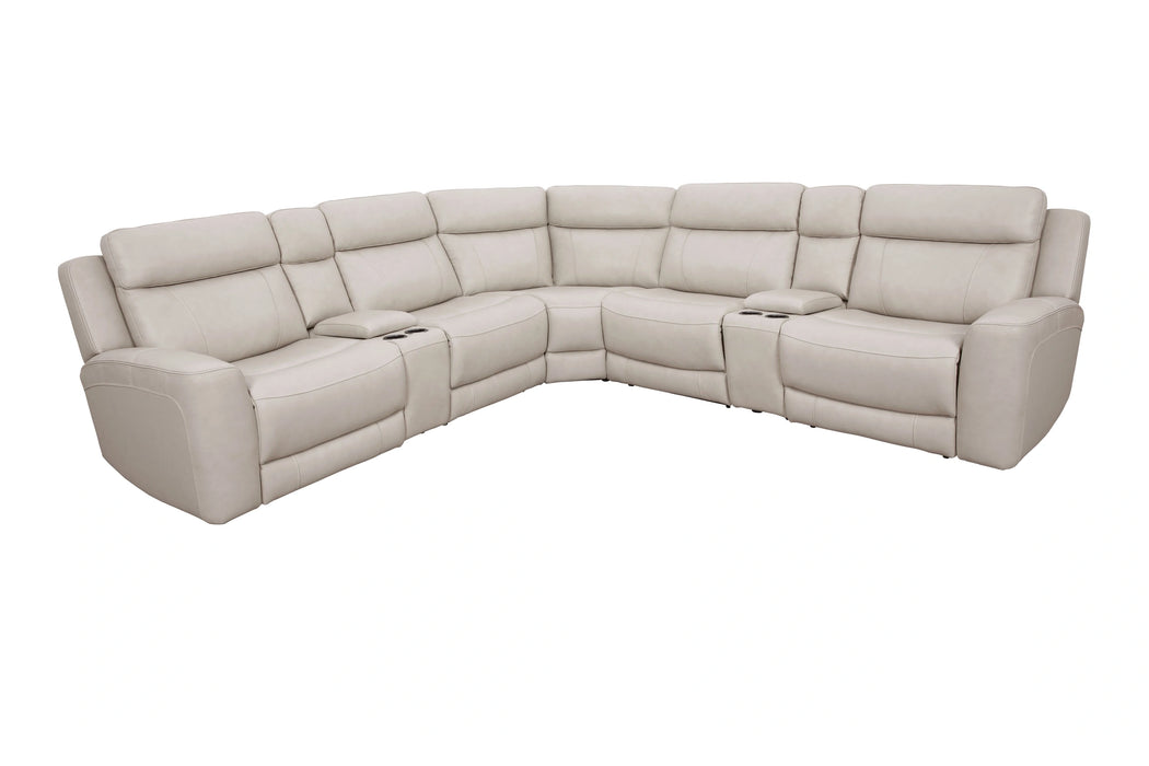 Parker Living Calgary 7 Piece Modular Reclining Sectional with Power Adjustable Headrests
