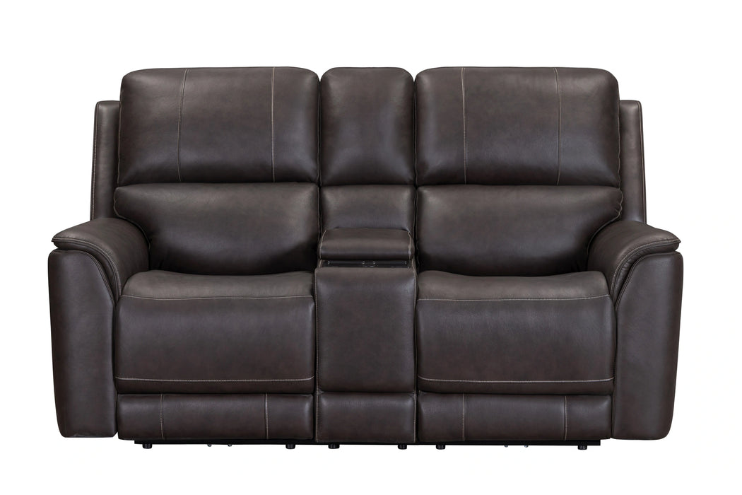 Parker Living Easton - Steamboat Brown Zero Gravity Power Reclining Tilt Console Loveseat P3