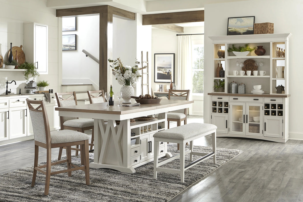 Parker House Americana Modern Dining 72 inch Island Counter Height Extendable Dining Table