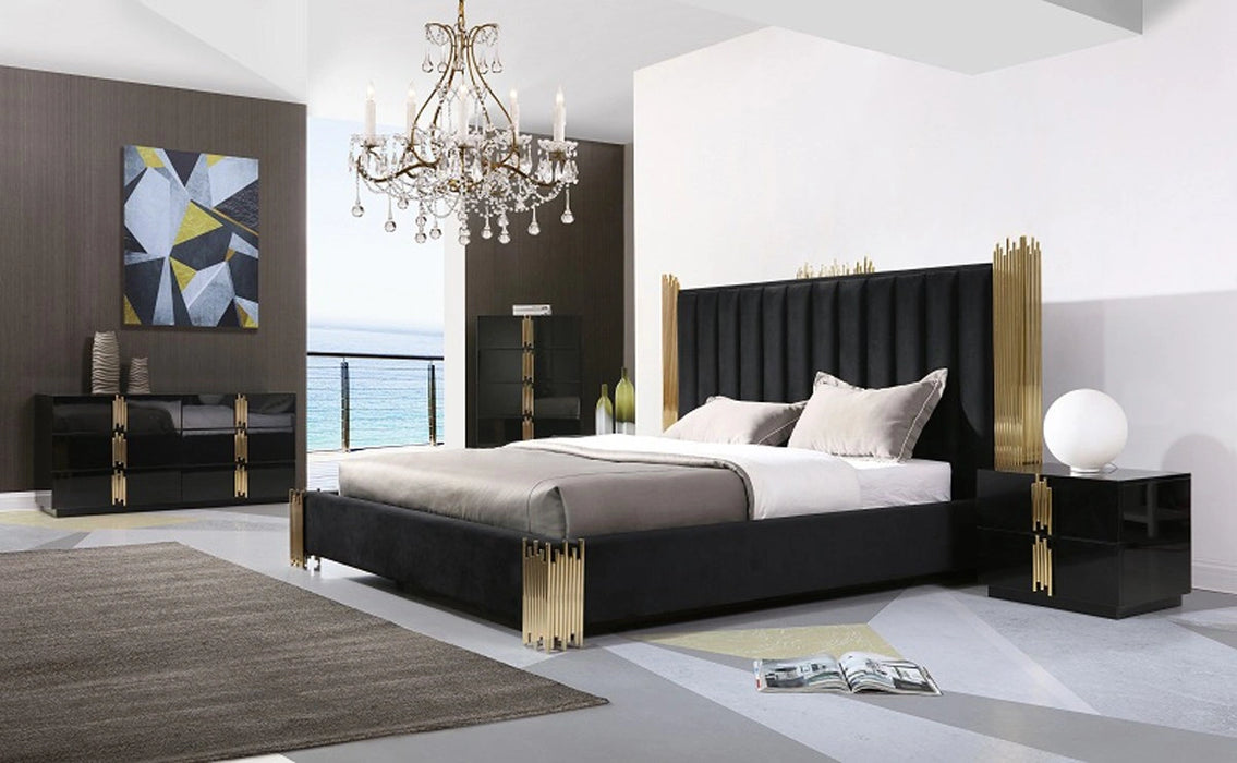 Token Modern Black & Gold Bed