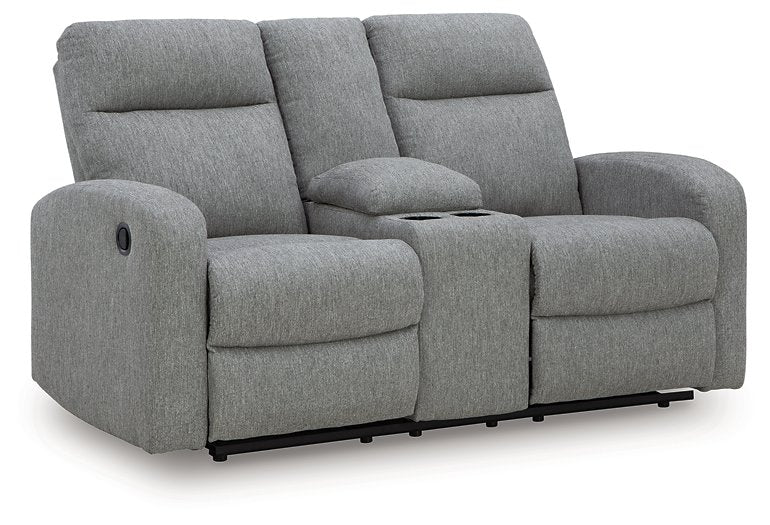 Gauntlet Reclining Loveseat with Console - Visions in Furniture (La Mirada, CA)