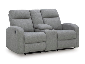 Gauntlet Reclining Loveseat with Console - Visions in Furniture (La Mirada, CA)