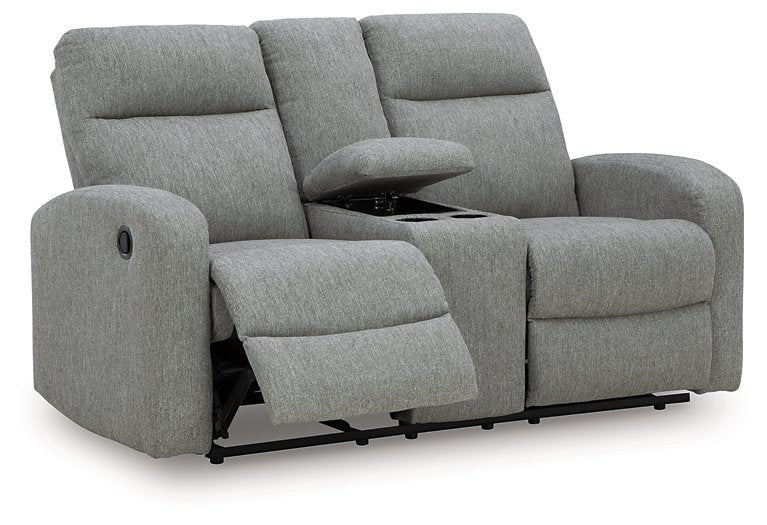Gauntlet Reclining Loveseat with Console - Visions in Furniture (La Mirada, CA)