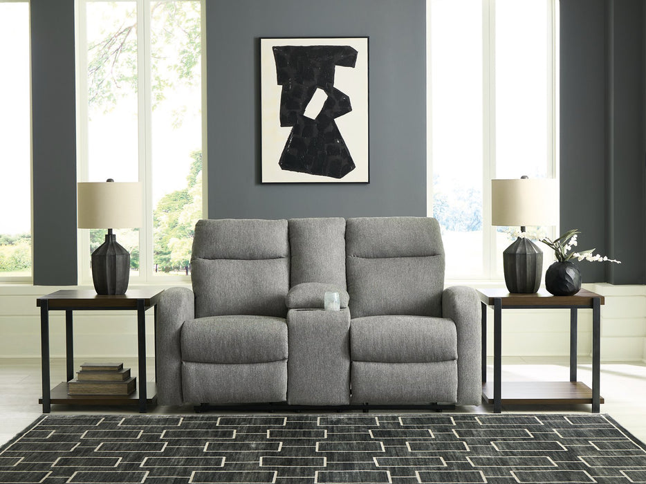 Gauntlet Reclining Loveseat with Console - Visions in Furniture (La Mirada, CA)
