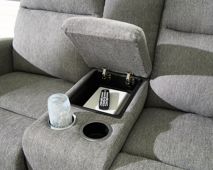 Gauntlet Reclining Loveseat with Console - Visions in Furniture (La Mirada, CA)