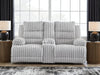 Rhines Falls Power Reclining Loveseat with Console - Visions in Furniture (La Mirada, CA)