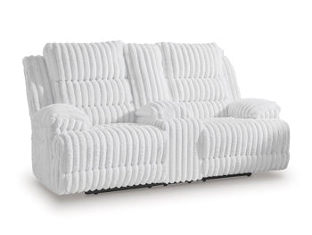 Rhines Falls Power Reclining Loveseat with Console - Visions in Furniture (La Mirada, CA)
