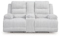 Rhines Falls Power Reclining Loveseat with Console - Visions in Furniture (La Mirada, CA)