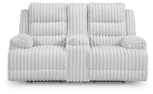 Rhines Falls Power Reclining Loveseat with Console - Visions in Furniture (La Mirada, CA)