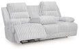 Rhines Falls Power Reclining Sofa with Drop Down Table - Visions in Furniture (La Mirada, CA)
