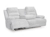 Rhines Falls Power Reclining Sofa with Drop Down Table - Visions in Furniture (La Mirada, CA)