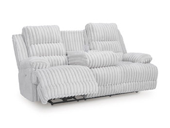 Rhines Falls Power Reclining Sofa with Drop Down Table - Visions in Furniture (La Mirada, CA)