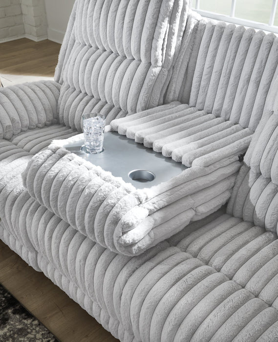 Rhines Falls Power Reclining Sofa with Drop Down Table - Visions in Furniture (La Mirada, CA)