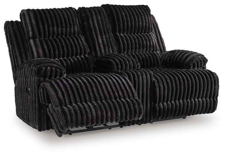 Rhine Falls Reclining Loveseat with Console - Visions in Furniture (La Mirada, CA)
