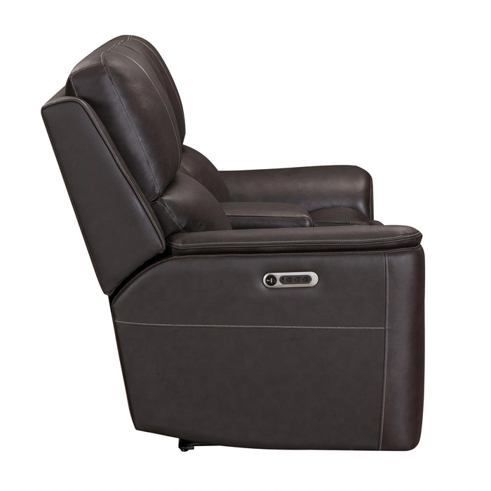 Parker Living Easton - Steamboat Brown Zero Gravity Power Reclining Tilt Console Loveseat P3