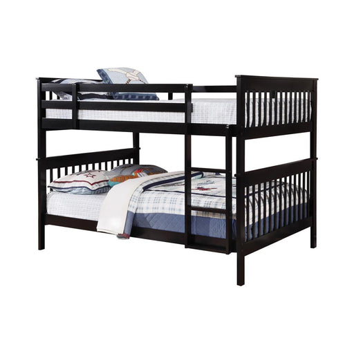 Chapman Full Over Full & Twin Over Full Bunk Bed Black & White - Visions in Furniture (La Mirada, CA)