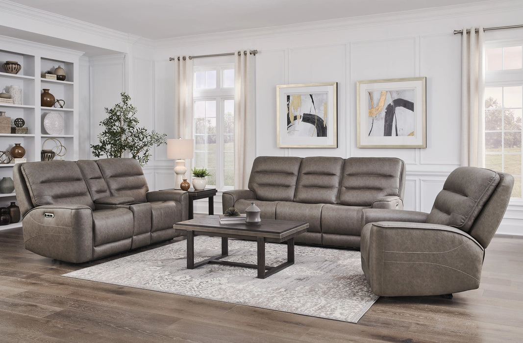 Parker Living Lawson - Sydney Brunette Zero Gravity Triple Power Reclining Sofa with Drop Down Table P2