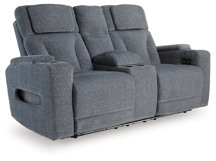 Studio Cave Power Reclining Loveseat with Console - Visions in Furniture (La Mirada, CA)