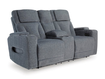 Studio Cave Power Reclining Loveseat with Console - Visions in Furniture (La Mirada, CA)