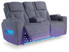 Studio Cave Power Reclining Loveseat with Console - Visions in Furniture (La Mirada, CA)
