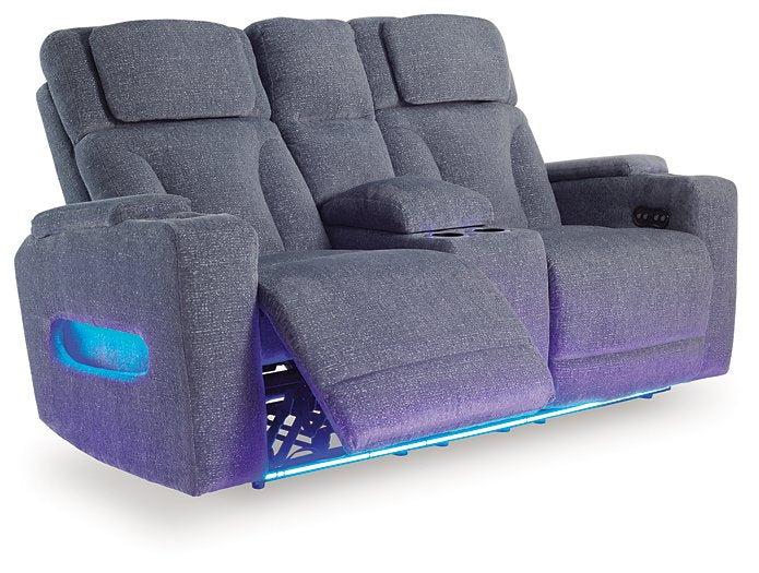 Studio Cave Power Reclining Loveseat with Console - Visions in Furniture (La Mirada, CA)