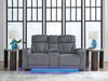 Studio Cave Power Reclining Loveseat with Console - Visions in Furniture (La Mirada, CA)