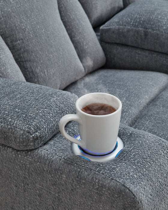 Studio Cave Power Reclining Loveseat with Console - Visions in Furniture (La Mirada, CA)