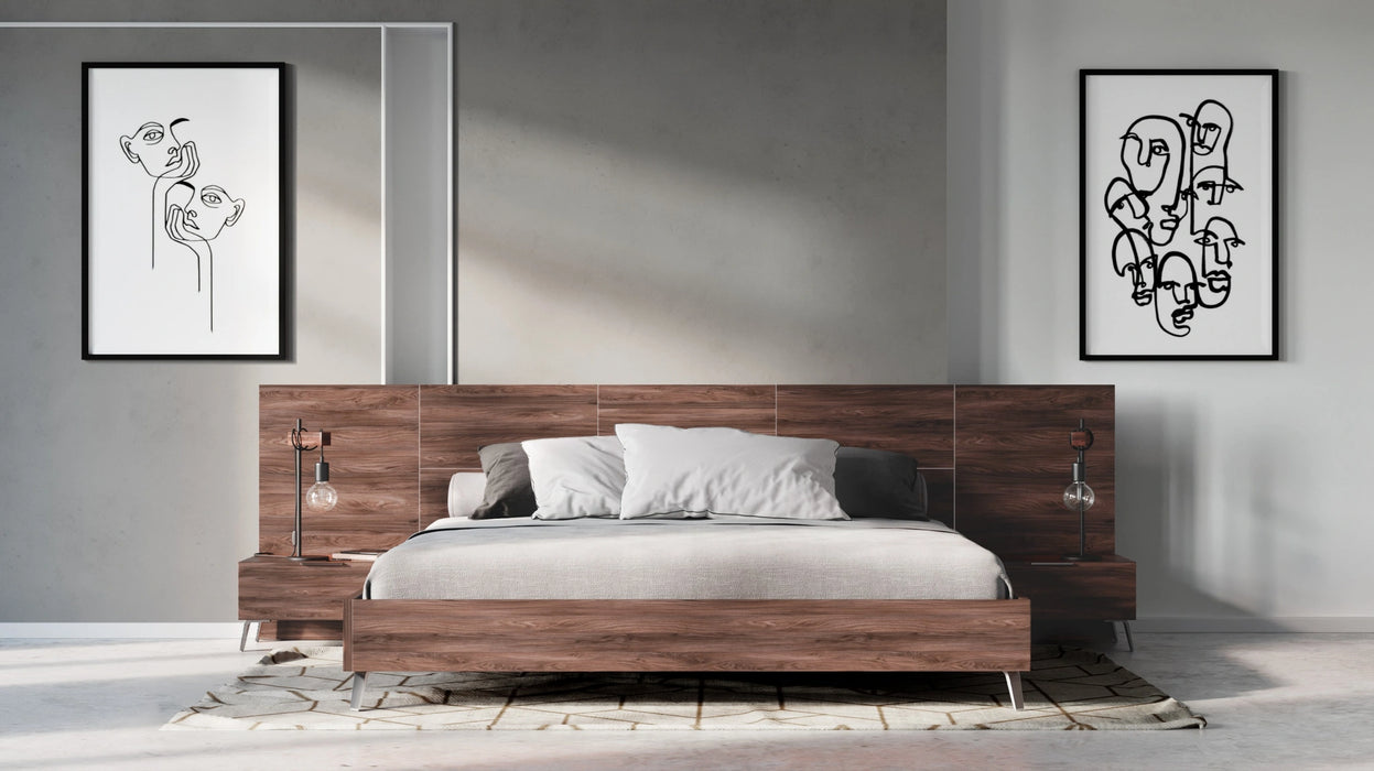 Brooklyn - Italian Modern Walnut 4-Piece Bedroom Set