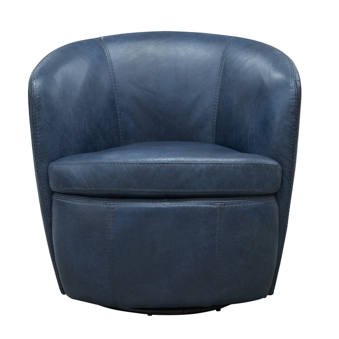 Parker Living Barolo 100% Italian Leather Swivel Club Chair Two Pack