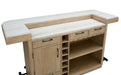 Parker House Escape - Dining 78 Inch Bar with 2 Upholstered Swivel Barstools