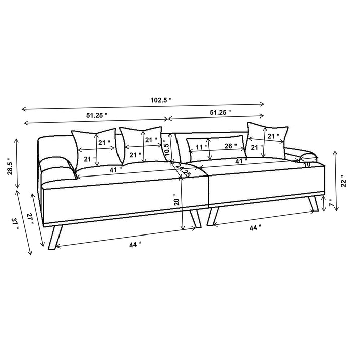 Elizabeth Stationary Sofa - Visions in Furniture (La Mirada, CA)
