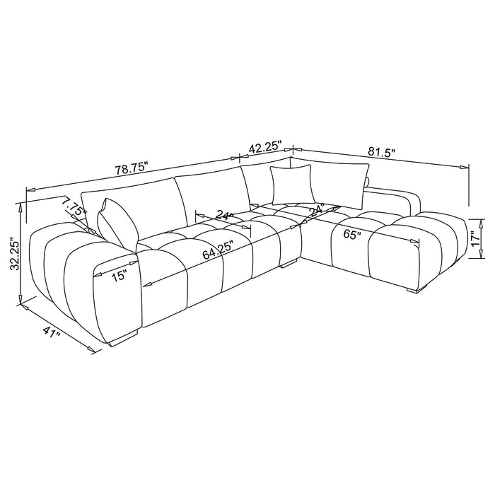Camacho Stationary Sectionals Upholstered - Visions in Furniture (La Mirada, CA)