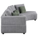 Toscano 134-inch Upholstered Sectional Sofa Grey - Visions in Furniture (La Mirada, CA)