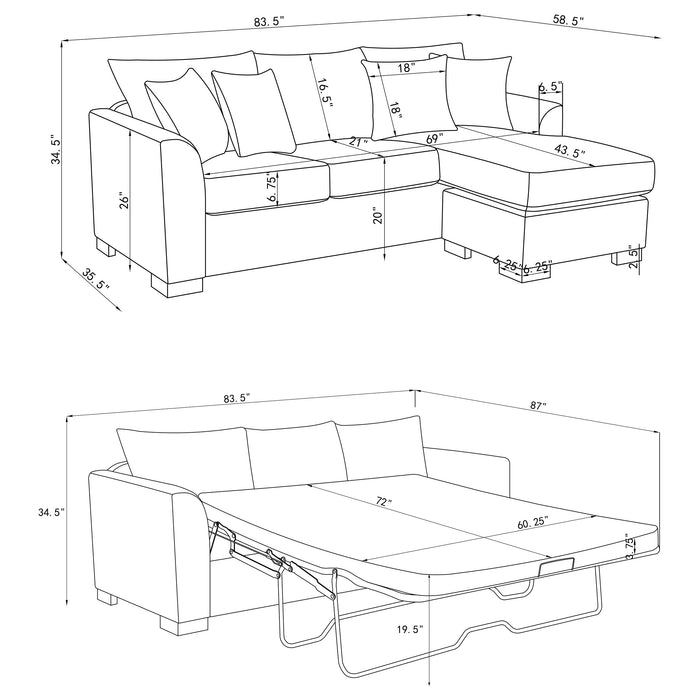 Storey Sleeper Sectionals - Visions in Furniture (La Mirada, CA)